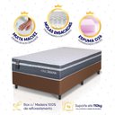 Ver imagem 4 de Conjunto Box Marrom Cairo Cinza Molas Ensacadas Solteiro 96x203x64 - King House