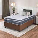 Ver imagem 1 de Conjunto Box Marrom Cairo Cinza Molas Ensacadas Solteiro 96x203x64 - King House