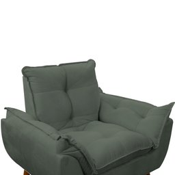 Poltrona Decorativa Sala de Estar Escritório Quarto Prime Cor: Cinza - 6