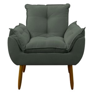 Poltrona Decorativa Sala de Estar Escritório Quarto Prime Cor: Cinza
