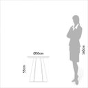 Ver imagem 5 de Mesa de Apoio Lateral Redonda 50x55cm 100% Mdf Freijó Off White Dalla Costa