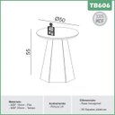 Ver imagem 4 de Mesa de Apoio Lateral Redonda 50x55cm 100% Mdf Freijó Off White Dalla Costa