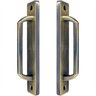 Puxador Duplo Colonial Porta Correr Madeira Rústico 148mm London Bronze Antigo - 1