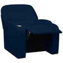 Ver imagem 3 de Poltrona do Papai Reclinável King Confortável com Molas Bouclê - Sofa Store:bouclê Azul Marinho