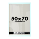 Ver imagem 1 de Moldura 50x70cm com Acetato Quadros Poster Foto Quarto Sala Casa Parede Certificados Madeira Fundo D