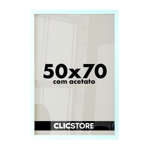 Moldura 50x70cm com Acetato Quadros Poster Foto Quarto Sala Casa Parede Certificados Madeira Fundo D