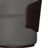Poltrona Orgânica Beatriz Com Composê Corino Marrom Suede Cinza - Vallisa Decor - 4