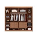 Ver imagem 4 de Guarda Roupa Brusque 2 Portas 6 Gavetas com Espelho Novo Horizonte
