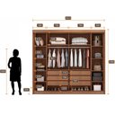 Ver imagem 5 de Guarda Roupa Brusque 2 Portas 6 Gavetas com Espelho Novo Horizonte