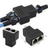 Emenda Rj45 Fêmea X 2 Fêmeas Cabo de Rede 8 Vias 1xrj45 - 1