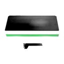Ver imagem 2 de Kit 3 Bandejas Prateleiras 40x91 P/gôndola New Plus Preta Porta Etiquetas Verde Claro - Sa Gô