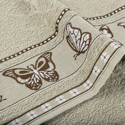 Jogo de Toalhas 01 Banho e 01 Rosto Cindy Bege Sisal - 2