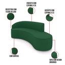 Ver imagem 3 de Sofá 4 Lugares Orgânico 220cm Morgan e 2 Poltronas Lua Veludo Verde D03 - D’Rossi