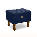 Ver imagem 1 de Puff Retro Decorativo Suede Azul Marinho Sala Quarto