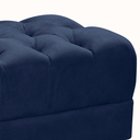 Ver imagem 2 de Puff Retro Decorativo Suede Azul Marinho Sala Quarto