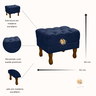 Puff Retro Decorativo Suede Azul Marinho Sala Quarto - 4