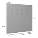 Ver imagem 2 de Cabeceira Casal Lua 140cm Material Sintético Branco Com Frame Bymóveis