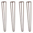 Ver imagem 5 de Kit 4 Pés de Metal 60 Cm Legs Mesa de Canto Aparador Bronze