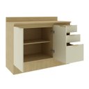 Ver imagem 6 de Balcão de Cozinha com Tampo e Rodapé com 2 Portas, 3 Gavetas 120cm Tecnomobili