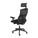 Ver imagem 2 de Cadeira de Escritório Presidente Giratória Shelby Preta (pu) Tela Soft Touch Base Relax Rodízio