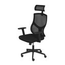 Ver imagem 1 de Cadeira de Escritório Presidente Giratória Shelby Preta (pu) Tela Soft Touch Base Relax Rodízio