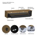 Ver imagem 5 de Rack com Painel para Tv até 70 Polegadas Perla 2 Gavetas 1 Prateleira Cedro/preto - Pnr Móveis
