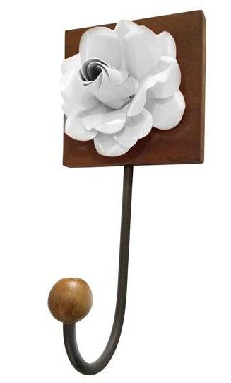 Cabide de Parede para Pano de Prato Artesanal de Ferro Rustico para Cozinha Libertas Rosas Artesanat - 1