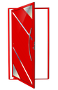 Ver imagem 1 de Porta Pivotante Alumínio Lambril Oasis c/Puxador D.Vermelho 100 Brimak
