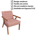 Ver imagem 5 de Kit 2 Poltrona Zarah Corino Moderno Sala de Estar Escritório:rosa