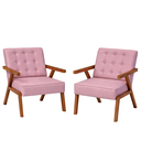Ver imagem 1 de Kit 2 Poltrona Zarah Corino Moderno Sala de Estar Escritório:rosa