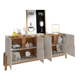 Buffet com Adega Lizz 1,90 Off White com Cedro - Moveis Casa D - 6