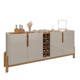 Buffet com Adega Lizz 1,90 Off White com Cedro - Moveis Casa D - 1