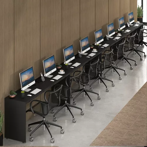 Mesa Escritório Plataforma de Parede - 8 Lugares - 7,20 Mais Caixa Tomada Atacadão Moveis Escritório