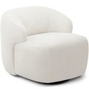 Ver imagem 1 de Poltrona Decorativa Orgânica Giratória para Sala Living Barolo L06 Bouclê Branco - Lyam Decor