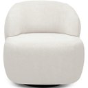 Ver imagem 3 de Poltrona Decorativa Orgânica Giratória para Sala Living Barolo L06 Bouclê Branco - Lyam Decor