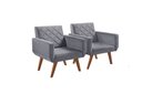 Ver imagem 1 de Kit 2 Poltronas 1 Lugar Anabelle Unidecor Cinza