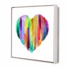 Quadro Canvas Coração Arco-ÍRis 40X40Cm Slim Branca A028 - 1
