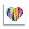 Quadro Canvas Coração Arco-ÍRis 40X40Cm Slim Branca A028 - 3