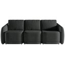Ver imagem 6 de Sofá Cama Modulado Retrátil e Reclinável Varsóvia 336cm Veludo Cinza Chumbo G33 - Gran Belo