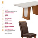 Ver imagem 7 de Mesa de Jantar Carolina 180cm Tampo MDF Vidro Canto Copo com 6 Cadeiras Lisa