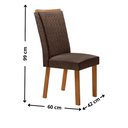 Ver imagem 3 de Mesa de Jantar Carolina 180cm Tampo MDF Vidro Canto Copo com 6 Cadeiras Lisa