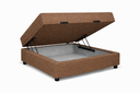 Ver imagem 2 de Kit Cama Box Baú Solteiro 78x188 cm + Colchão D33 Solteiro 17 cm Marrom Suede
