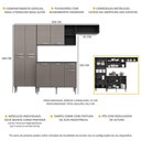 Ver imagem 3 de Cozinha Compacta Multimóveis Pequim FG2933 com Armário e Balcão Preta/Lacca Fumê