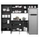 Ver imagem 5 de Cozinha Compacta Multimóveis Pequim FG2933 com Armário e Balcão Preta/Lacca Fumê