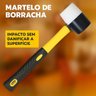 Martelo Borracha Assentar Piso Ergonomico Marreta Obra Reparo Cemarica Manutençao Resistente - 3
