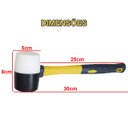 Ver imagem 1 de Martelo Borracha Assentar Piso Ergonomico Marreta Obra Reparo Cemarica Manutençao Resistente