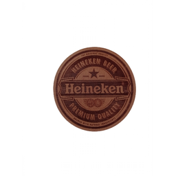 Porta Copo Heineken Natural Em Mdf - 1