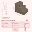 Ver imagem 3 de Escadinha Escada Pet 3 Degraus Rampa para Cama Sofá Suede:Capuccino/3 Degraus
