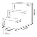 Ver imagem 2 de Escadinha Escada Pet 3 Degraus Rampa para Cama Sofá Suede:Capuccino/3 Degraus