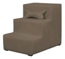 Ver imagem 5 de Escadinha Escada Pet 3 Degraus Rampa para Cama Sofá Suede:Capuccino/3 Degraus